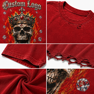 เสื้อยืดผู้ชายพรีเมียมผ้าฝ้ายลายกราฟิกทันสมัย ทรงโอเวอร์ไซส์ พิมพ์ลาย DTG สไตล์สตรีทแวร์ คอกลม ล้างสีแบบแอซิด ระบายอากาศได้ดี - Product Image 4