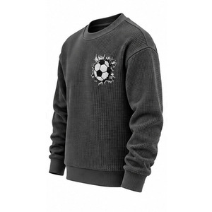 Sweat-shirt en tricot gaufré personnalisé pour hommes, fabricant de vêtements en gros - Product Image 3