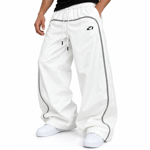 Pantalons de jogging personnalisés tendance pour hommes et femmes, respirants, légers, avec grand logo, pantalons de course à la mode, pantalon imperméable - Product Image 1