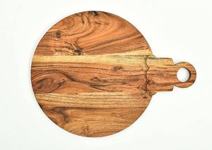 Tabla de Cortar Redonda de Madera de Teca Sostenible con Certificación FSC, Apta para Uso en la Cocina y Lavable en Lavavajillas - Product Image 6