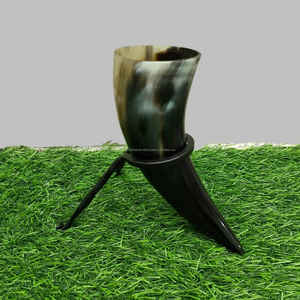 Tasse en corne de taureau hautement polie, artisanale, de luxe, en corne naturelle, au meilleur prix - Product Image 3