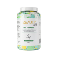 Grosir OEM/ODM Label Pribadi BEAUTY PALM Perawatan Kaki Lembut Spa Mandi Melembapkan Aroma Bunga Bentuk Bunga Asal AS Model Perawatan Kulit