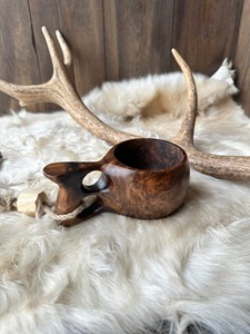 Taza Kuksa Premium, Económica, Hecha a Mano, de Madera, para Café, Té, Aventuras al Aire Libre y Uso Diario, Taza Kuksa Natural - Product Image 3