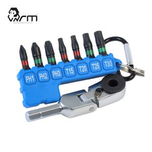 MRM 8-Piece PH1-T30 Bit Key Chain for <b>Flex</b> ratchet Black Manganese Phosphate Finish ODM Customizable Taiwan Easy Carry Wood 13cm - Product Image 3