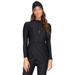 Traje de baño islámico de manga larga, cómodo, de secado rápido, elástico y de cobertura completa, ideal para estilos de vida activos. - Product Image 1