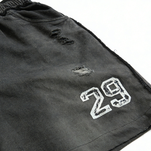 Pantalones Cortos Personalizados de Moda Urbana para Hombre, de Alta Calidad, 100% Algodón, Estilo Vintage, Lavado Ácido, con Estampado - Product Image 4