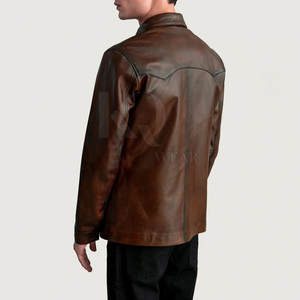 Lightweight <b>Leather</b> <b>Shirts</b> For Men Comfortable Fit Smooth Fabric Premium Design Perfect For Daily Use - Product Image 6