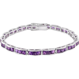Pulsera de Amatista en Plata de Ley 92.5 KLSB-20233 - Product Image 1