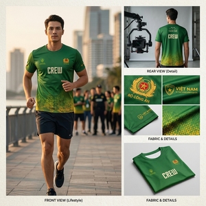 เสื้อโปโลพนักงานงานพิเศษ งานรักษาความปลอดภัย งานอีเว้นท์ รับผลิตแบบ OEM ODM พิมพ์ลายแบบ Sublimation ระบายเหงื่อได้ดี แขนสั้น ใส่ได้ทั้งชายและหญิง - Product Image 4