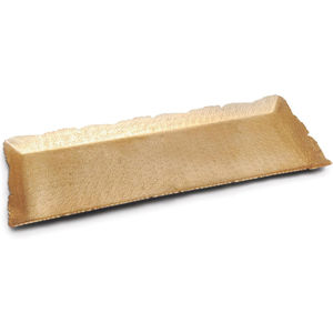 Bandeja rectangular de metal dorado martillado, plato decorativo para servir aperitivos y repostería, para decoración del hogar y restaurantes. - Product Image 3