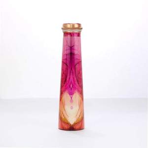 Multiple <b>Pink</b> Color Printed Copper Water <b>Bottle</b> Carry To Yoga Gym Office And Daily Life Buy Direct From Indian Supplier - Product Image 1