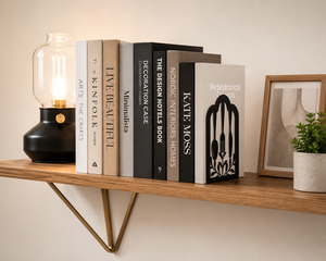 AK Brass Cutlery Design Metal <b>Bookends</b> in Black Powder Coated Finished Set of 2 For Library Decor / Room Decor - Product Image 3