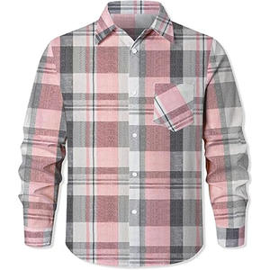 Camisa de franela para hombre hecha a medida, cosida, personalizada, informal, antiarrugas, transpirable y cómoda para adultos. - Product Image 1