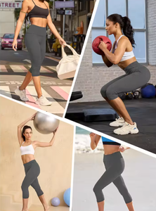 Pantalons de yoga taille haute pour femmes, pantalons capri, super doux, non transparents, pour l'entraînement, la course à pied, la maison, les leggings de détente - Product Image 4