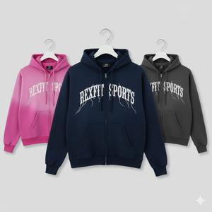 Sudaderas con capucha y sudaderas de felpa para hombre, de 500 GSM, de felpa francesa, con bordado desgastado, estilo urbano, con corte y costura, con cremallera - Product Image 6