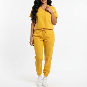 Conjunto de Uniformes Médicos para Hospital, Cuello Alto, Manga Corta, Uniforme de Enfermera para Clínica y Hospital, Trajes Quirúrgicos Transpirables Personalizados - Product Image 6