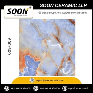 Carreaux muraux intérieurs en porcelaine Soon Welkin Olive 600x600mm, texture fleurs et plantes, finition brillante, antibactériens, résistants aux acides - Product Image 4