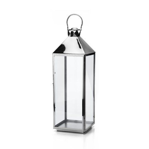 Farol de Acero Inoxidable de Diseño Moderno con Vidrio Transparente para Decoración de Hogar, Eventos y Fiestas, Acabado Dorado - Product Image 4