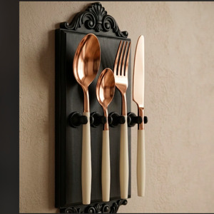 Ensemble de couverts en acier inoxydable poli miroir couleur or rose pour mariage, restaurant, location de vaisselle de table - Product Image 5