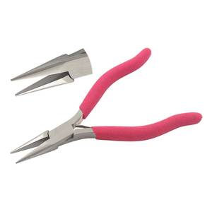 125mm Stainless Steel Chain Nose Pliers Smooth Jaws Spring Matt <b>Foam</b> Handles DIY <b>Crafts</b> Jewelry Making Fishing Crimping Circlip - Product Image 1