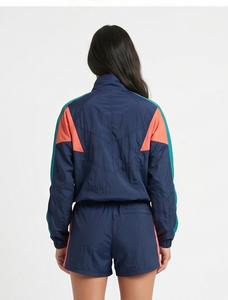Conjunto de Chaqueta Corta con Cremallera y Pantalones Cortos con Cordón para Mujer, Conjunto Impermeable para Lluvia - Product Image 3