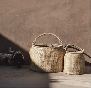 Newly Designed Rattan Bamboo Handmade Vegetable <b>Storage</b> <b>Basket</b> Modern Style Rustic Brown - Product Image 4