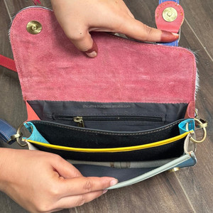 2025 haute qualité unique bandoulière sacs à main recycler cuir luxe dames sac à main coloré en cuir sacs de messager pour les femmes - Product Image 6