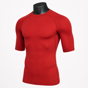 Men's Short Sleeve <b>Compression</b> <b>Shirt</b> Breathable Quick Dry Stretch Base Layer Rash Guard Spandex/Polyester Gym Running - Product Image 5