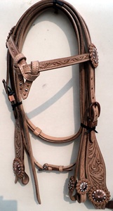 Calzones ecuestres occidentales ligeros con Riendas de cuero grabadas Diseño cómodo Caballete de cuero para montar a caballo - Product Image 6