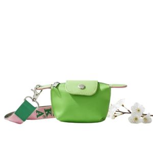 Mini pochette à bandoulière en nylon vert pour femme, petit sac à main portable, porte-monnaie décontracté, accessoire de voyage, cadeau - Product Image 1