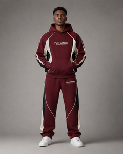 Conjunto Deportivo Fly Humble para Hombre, Color Negro y Blanco, Sudadera con Capucha y Pantalones Largos, Estilo Urbano, con Bolsillos Laterales - Product Image 4