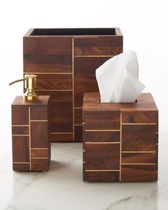 Custom Wooden <b>Bathroom</b> Organizer <b>Set</b> Luxury Handmade Countertop <b>Accessories</b> for Hotel Spa <b>Bathroom</b> Decor Wholesale OEM - Product Image 3