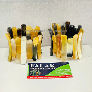 Venta al por mayor de joyería Faison, brazalete de mano en espiral, brazalete de cuerno de búfalo de lujo, brazalete de cuerno natural de Falak World Export - Product Image 4