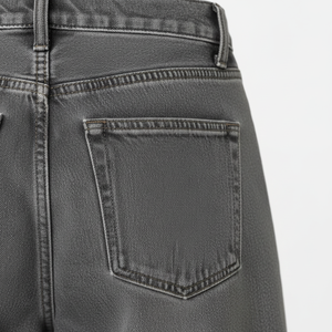Jean en denim unisexe vintage américain, taille mi-haute, coupe droite ample, délavé moyen, mode automne, pantalon décontracté streetwear - Product Image 4