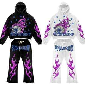 Digital Print Women's Hoodie Set Acid Wash <b>Tracksuit</b> Set Quick Dry Breathable Streetwear Set - Product Image 3
