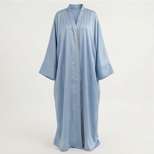 Abaya Personalizada en Color a Elección, Satén, Chifón, Seda, Ropa Islámica, Abaya con Dobladillo Grande y Capas, Nuevo Diseño, Ropa Modesta para Mujer - Product Image 1