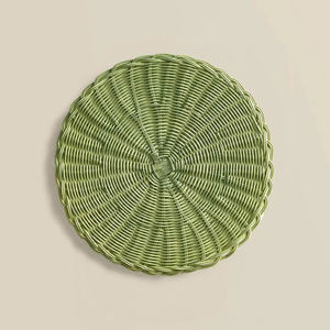 Mantel Individual Redondo de Mimbre Estilo Vintage, Mantel Individual de Ratán para Mesas Rústicas y Elegantes, Color Personalizado - Product Image 6