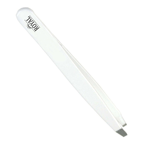 Pince à épiler sourcils de qualité supérieure avec marque privée, en acier inoxydable massif couleur or, à pointe inclinée, avec ciseaux à ressort pour cils - Product Image 4