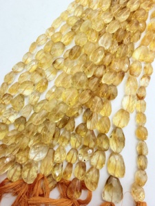 Cuentas de Citrino Facetado en Forma de Pepita, Proveedor y Fabricante de Gemas, Venta al por Mayor de Hermosas Cuentas Doradas para la Fabricación de Joyas - Product Image 2