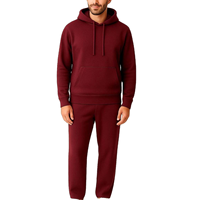 Nouvel ensemble de survêtement chaud d'hiver pour hommes, couleur unie, qualité supérieure, personnalisable