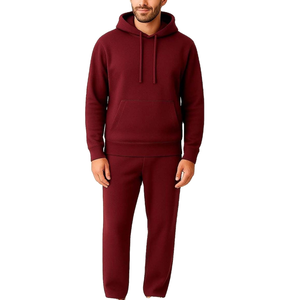 Nouvel ensemble de survêtement chaud d'hiver pour hommes, couleur unie, qualité supérieure, personnalisable - Product Image 1