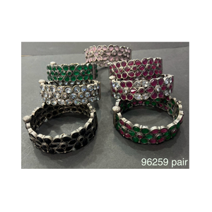 Joyería religiosa de la India, Plata alemana polaca, hermoso estilo elegante, conjuntos de joyería de diseño de moda, conjunto de brazaletes oxidados - Product Image 2