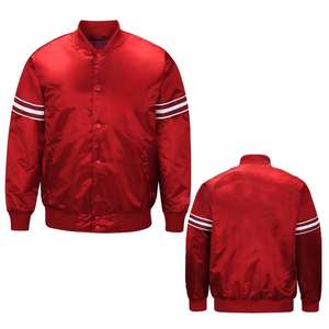 Hombres Letterman bordado satén manga béisbol Letterman alta calidad College Street Casual Varsity chaqueta personalizada chaqueta de satén - Product Image 4