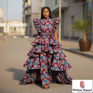 Tela Ankara Africana Estampada al por Mayor, 100% Algodón, para Marcas de Moda de Nigeria, Ghana, Senegal, Kenia, Vestidos con Estampado Africano - Product Image 5