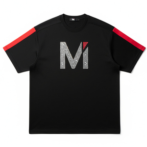 เสื้อยืดโอเวอร์ไซส์ลายพิมพ์ Urban Rhinestone สำหรับผู้ชาย สกรีนโลโก้ได้ ผ้าคอตตอนหนานุ่ม สไตล์สตรีทแวร์ ฮิปฮอป Y2K ดีไซน์เสื้อยืดแบบ Bling - Product Image 1