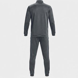High Sale Custom Mens Solid Color <b>Knitted</b> Tracksuit <b>Set</b> Stand Collar Full Zip Sporty Autumn Wear Breathable Polyester Activewear - Product Image 2