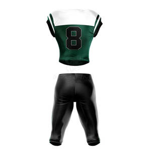 Uniforme de football américain personnalisé, fabriqué en tissu haute performance, matière respirante, avec logo et numéro personnalisés - Product Image 2