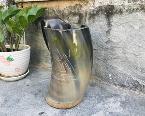 Mug à boire en corne naturelle fabriqué en Inde, artisanal, rustique, pour la décoration de bar à domicile, disponible à bon prix - Product Image 4