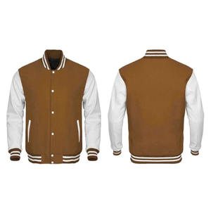 Wholesale Custom Designer Logo printing Autumn Zipper Cotton Polyester Unisex varsity <b>jacket</b> design button men varsity <b>jacket</b> - Product Image 6