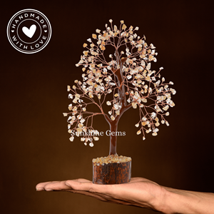 Wholesale High Quality Citrine Crystal <b>Tree</b> of Life Carved Copper Wire Gemstone Healing 7 Chakra Portable Decor - Product Image 5